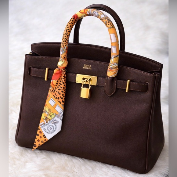 None Accessories - ORANGE LEOPARD CHEETAH PRINT SKINNY SCARF BAG HANDLE WRAP TIE PURSE HAIR RIBBON